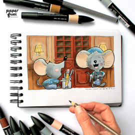 Manga comics illustrations Clairefontaine alcoholmarker papier A5