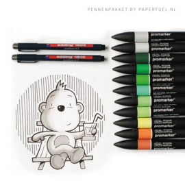 Pennenpakket bij workshop cute animals tekenen