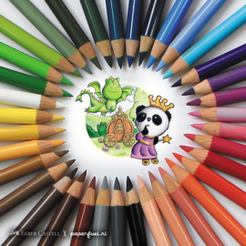 Kleurpotloden Faber Castell X Paperfuel Fantasy animal set 36 in blik