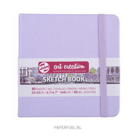 Schetsboek 12 x 12 cm violet Talens Art creations
