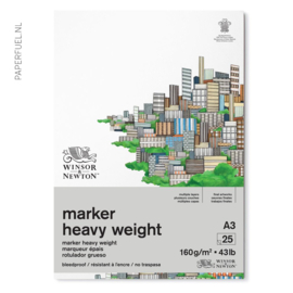 Alchoholmarker papier heavy weight A3 Winsor & Newton 160 gr
