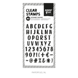 Clear stamps A6 Alfabet vintage