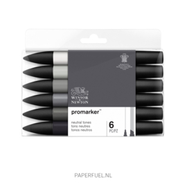 Promarker set 6 alcoholmarker neutral tones