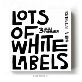 Cadeaulabel blok met 135 blanco witte labels