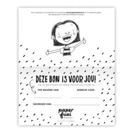 Cadeaubon digitaal voor paperfuelstore.nl