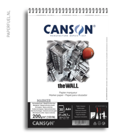 Alchoholmarker papier Canson The Wall A4 spiraal 220 gr