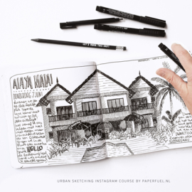 Online instagram urban sketching cursus