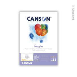 Tekenblok Canson Imagine Mixed media A5 200 gr