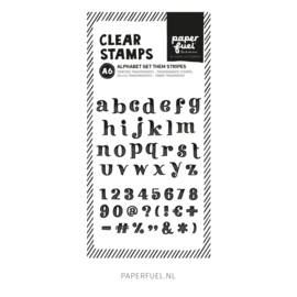 Clear stamps A6 Alfabet get them stripes