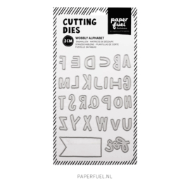 Cutting die Wobbly Alfabet (3 cm per letter)