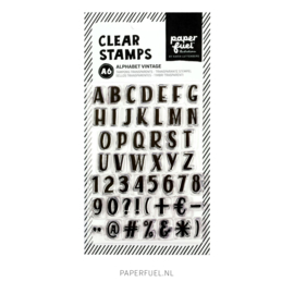 Clear stamps A6 Alfabet vintage