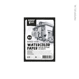 Aquarelpapier A6 20 vel intense white