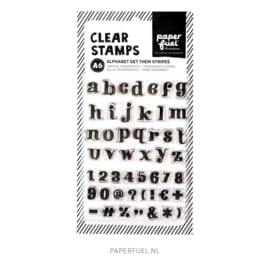 Clear stamps A6 Alfabet get them stripes