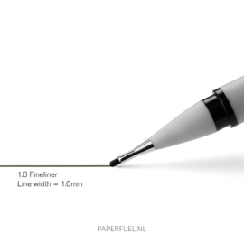 Fineliner Winsor & Newton zwart 1.0