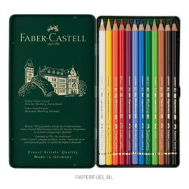 Kleurpotloden Faber Castell Polychromos set 12 in blik
