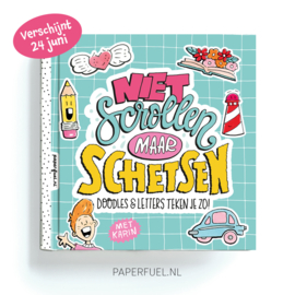 Boek Niet scrollen maar schetsen // Doodles & letters teken je zo!