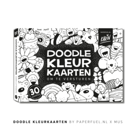 Doodle kleurkaarten om op te sturen