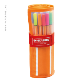 Stabilo fineliners point 88 rollerset met 30 kleuren
