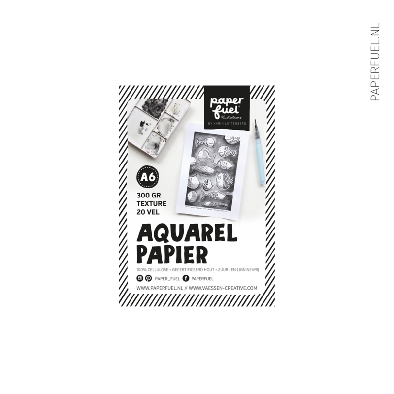 Aquarelpapier A6 20 vel off white