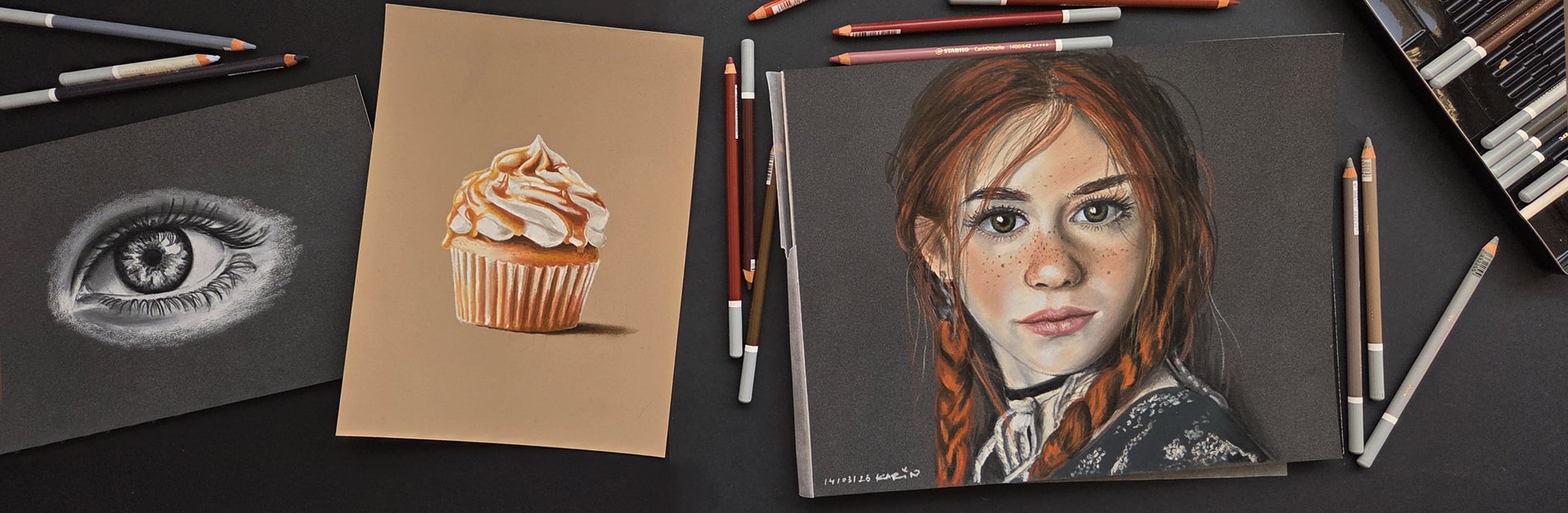 Realistisch tekenen met pastelpotloden