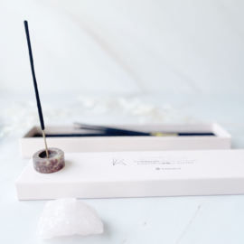 Incense & Gemstone giftbox: Rose/Rosequartz