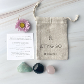 LETTING GO  obsidiaan - rozenkwarts - amazoniet