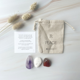 PEACE  amethyst - howlite - agate