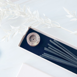 Incense & Gemstone giftbox: Rose/Rosequartz