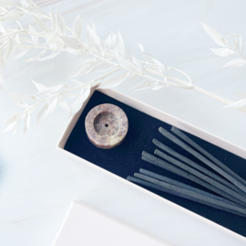 Incense & Gemstone giftbox: Lavender/Rock Crystal