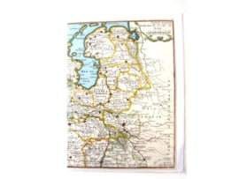 Dubbele kaart + envelop Historische landkaart Nederland