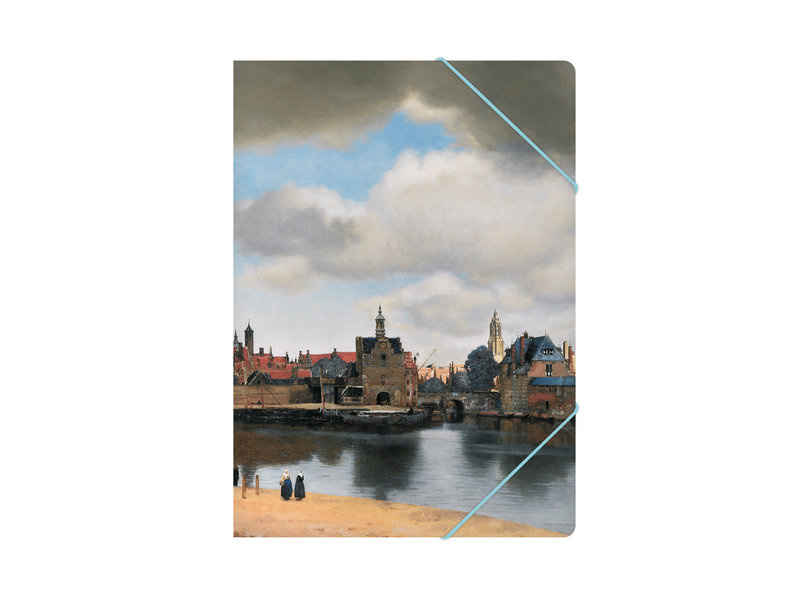 Map met elastische sluiting, A4 " Gezicht op Delft" Vermeer