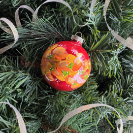 Kerstbal handmade middel nr 6