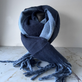 Dames warme sjaal blauw