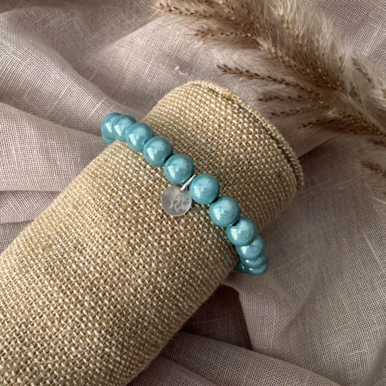 Dames kralenarmband blauw