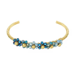 Bloom bangle armband blauw
