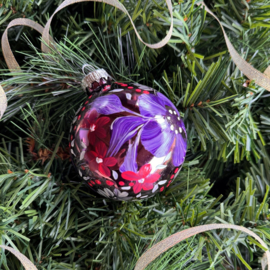 Kerstbal handmade middel nr 9.
