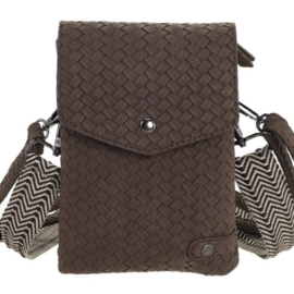 Telefoon/schoudertasje Brisbane d. bruin