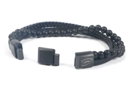Heren armband zwart daan