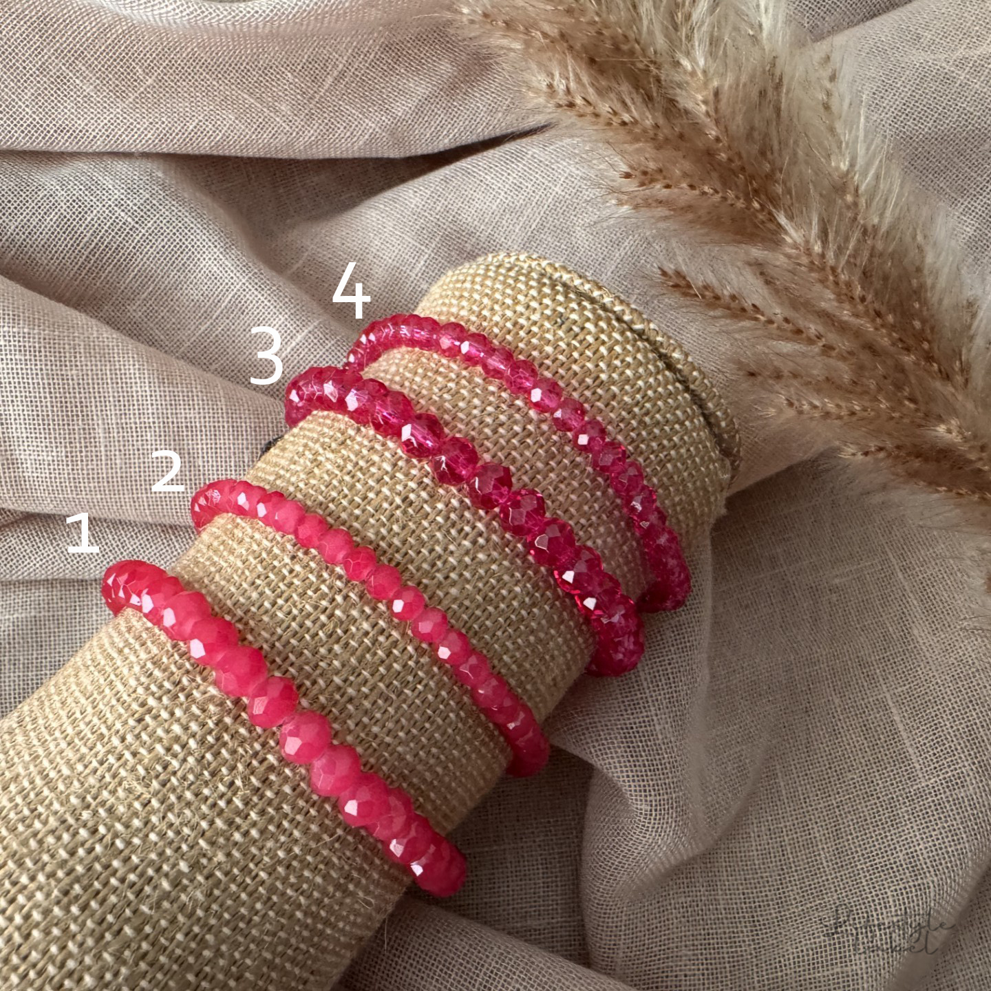 Sprankelende kralen armbandjes Fuchsia