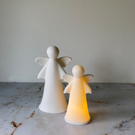 Led kerstengel wit
