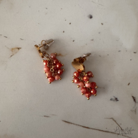 Oorbellen roze/rood
