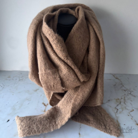 Dames warme sjaal camel