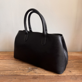 Handtas suede zwart