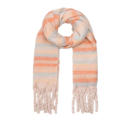 Sjaal stripe koraal