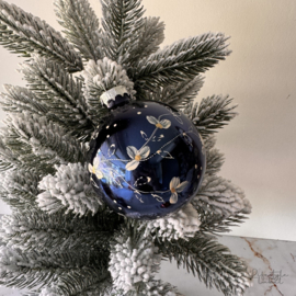 Kerstbal d blue 2 groot