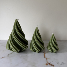 Kerstboom kaars groen twist