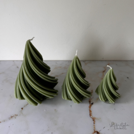 Kerstboom kaars groen twist