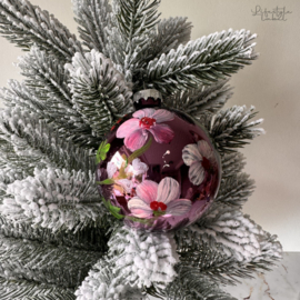 Kerstbal Purple 2 groot