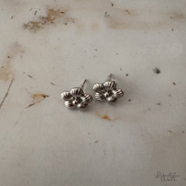 Oorbellen bloemetjes zilver