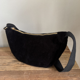 Crossbody rib zwart